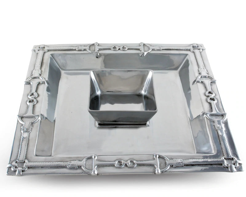 Equestrian Chip & Dip Bowl & Tray
