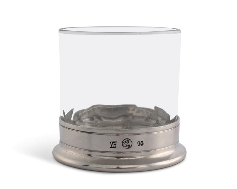 Double Old Fashion Glass- Hatched Glass