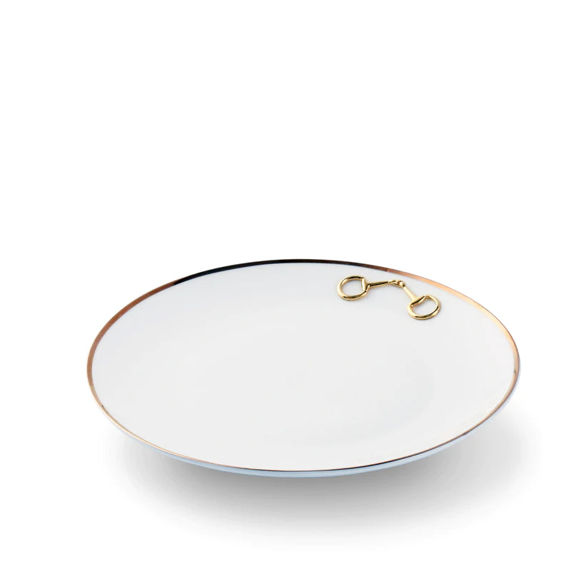 Gold Bit Bone China Round Salad/Dessert Plate