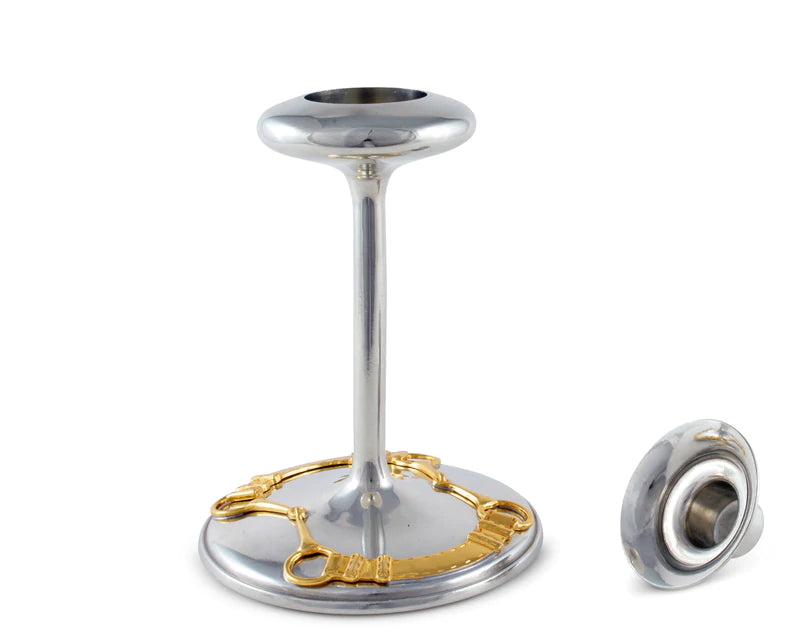 Golden Candlestick Taper Tea Lights