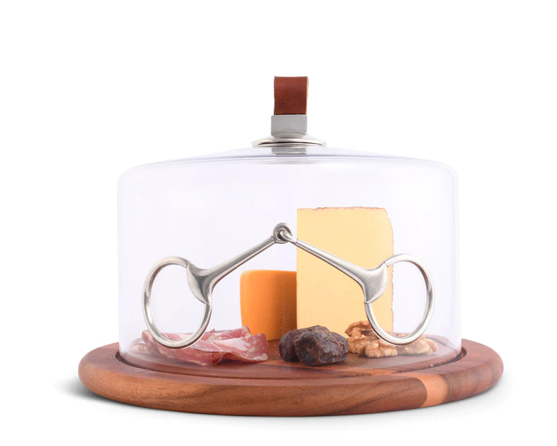 Horse Bit Glass Covered Cheese Wood Board
