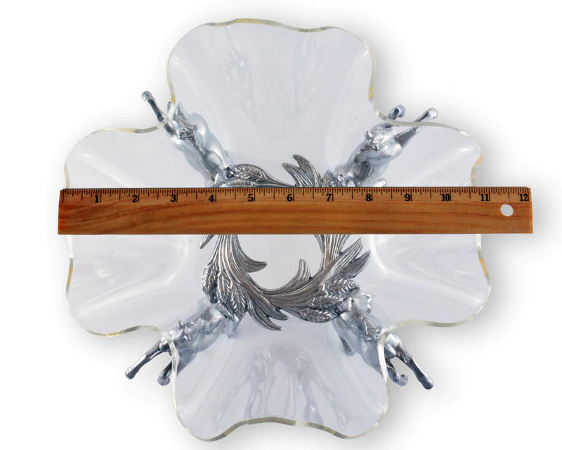 Horse Stand Acrylic Bowl 11"