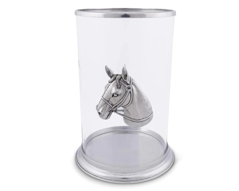 Horse Head Pillar Candle Holder Large