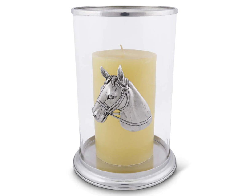 Horse Head Pillar Candle Holder Large