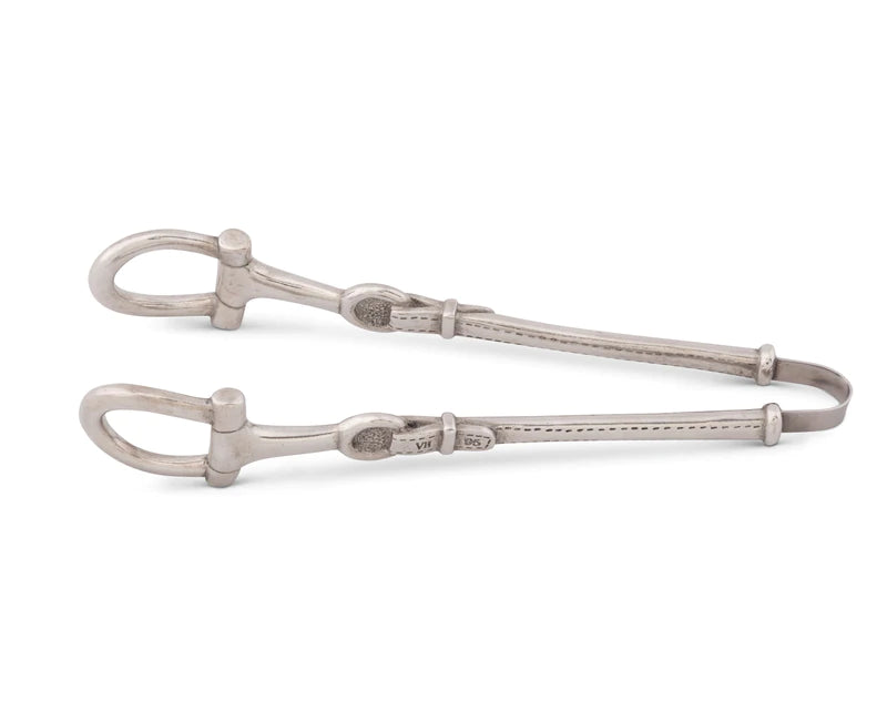 Pewter Bit Ice Tongs