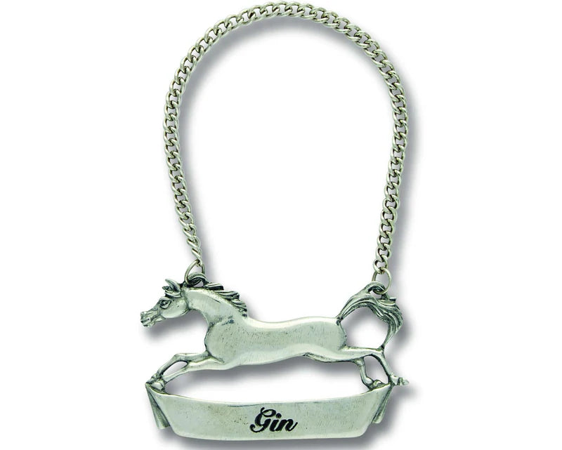 Pewter Galloping Steed Decanter Tags Various
