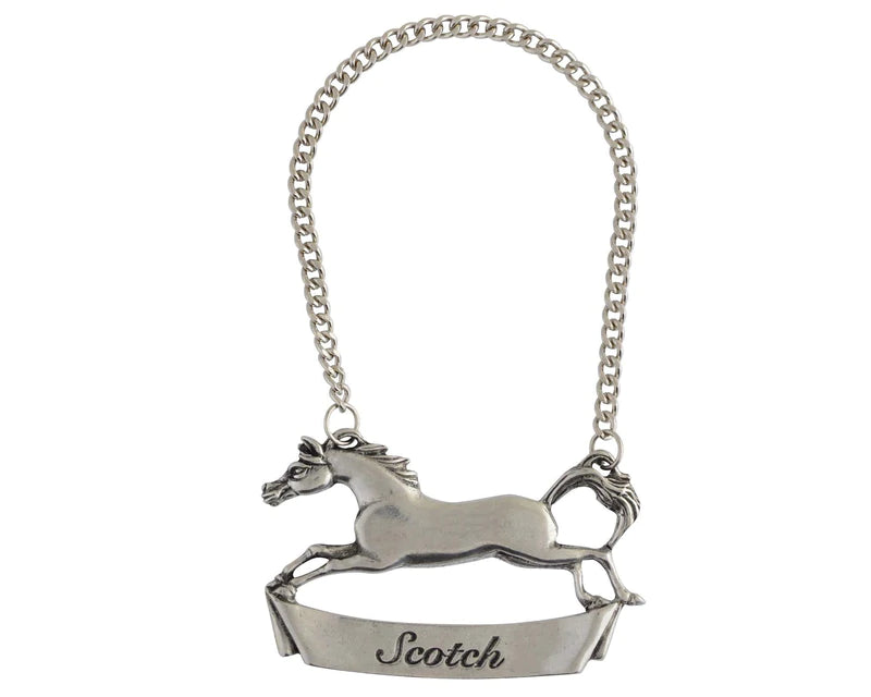 Pewter Galloping Steed Decanter Tags Various