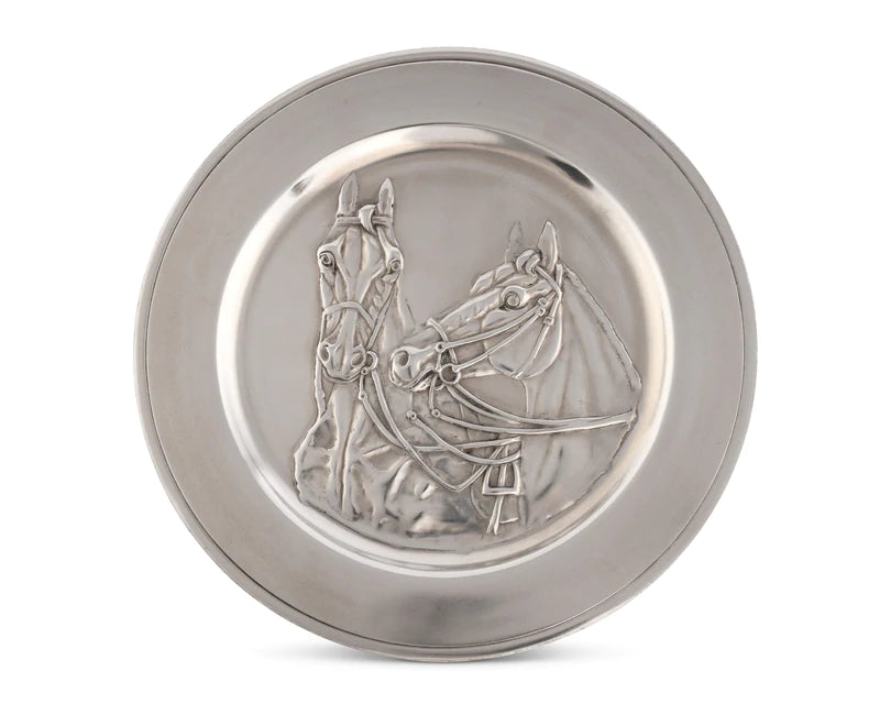 Pewter Thoroughbred Charger Plate
