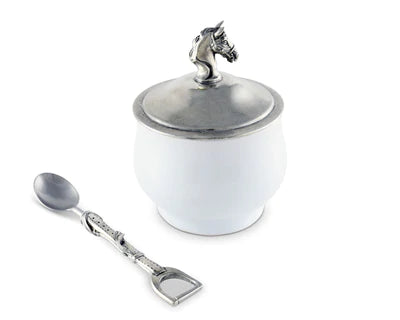 Sugar Bowl and Spoon horse head