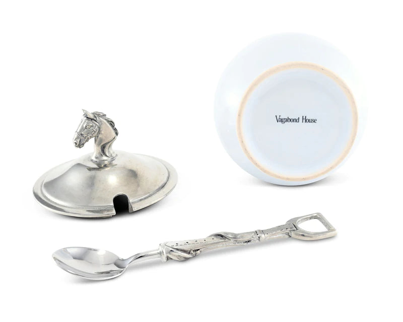 Sugar Bowl and Spoon horse head
