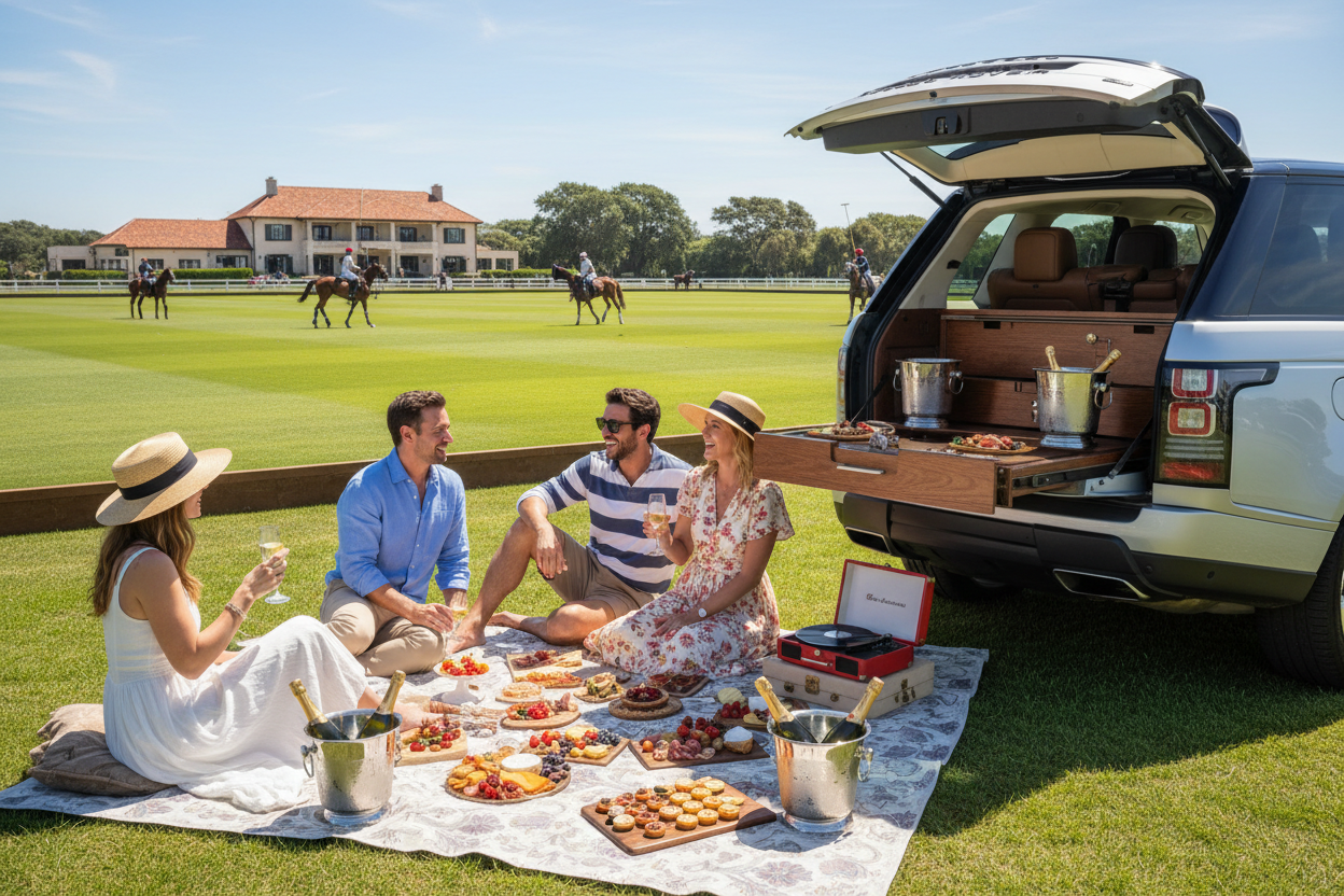 Tailgating at a polo game 