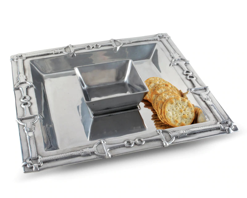 Equestrian Chip & Dip Bowl & Tray