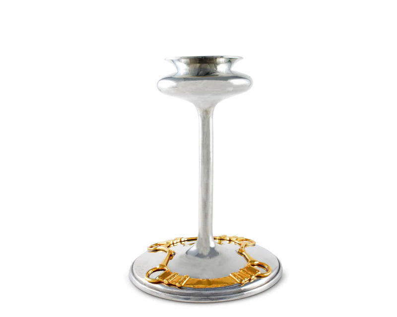 Golden Candlestick Taper Tea Lights
