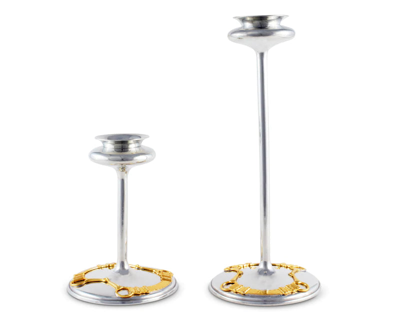 Golden Candlestick Taper Tea Lights