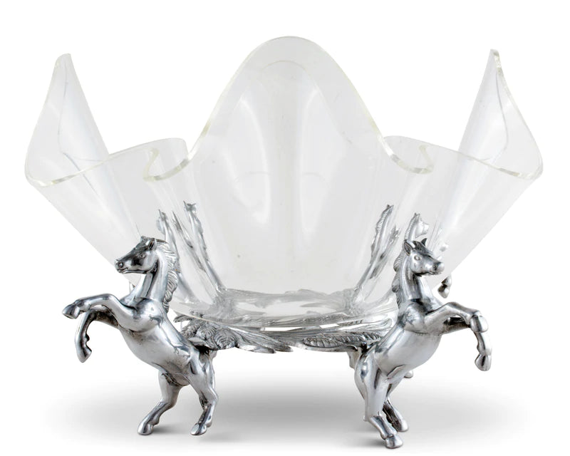 Horse Stand Acrylic Bowl 11"