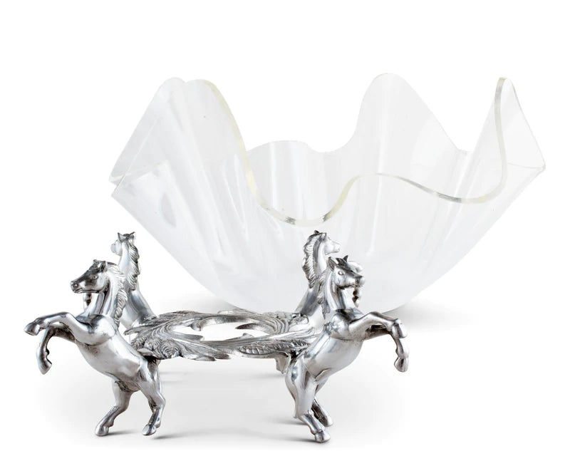 Horse Stand Acrylic Bowl 11"