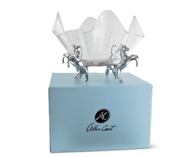 Horse Stand Acrylic Bowl 11"
