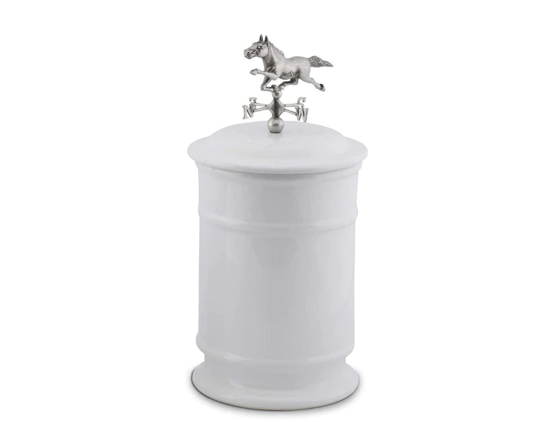 Horse Weathervane Stoneware Cannister