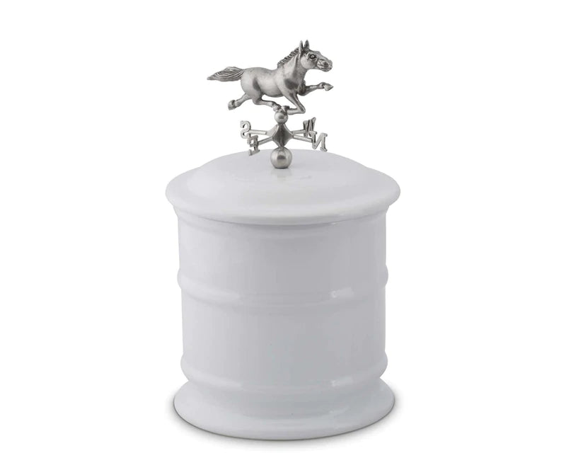 Horse Weathervane Stoneware Cannister