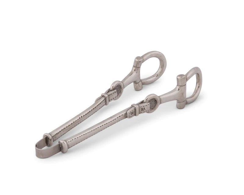 Pewter Bit Ice Tongs