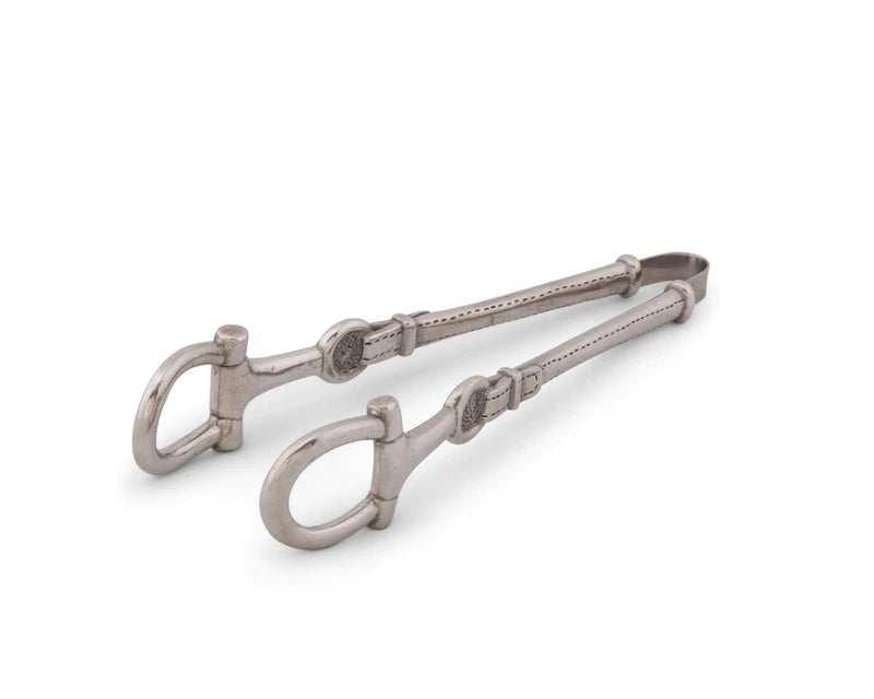 Pewter Bit Ice Tongs