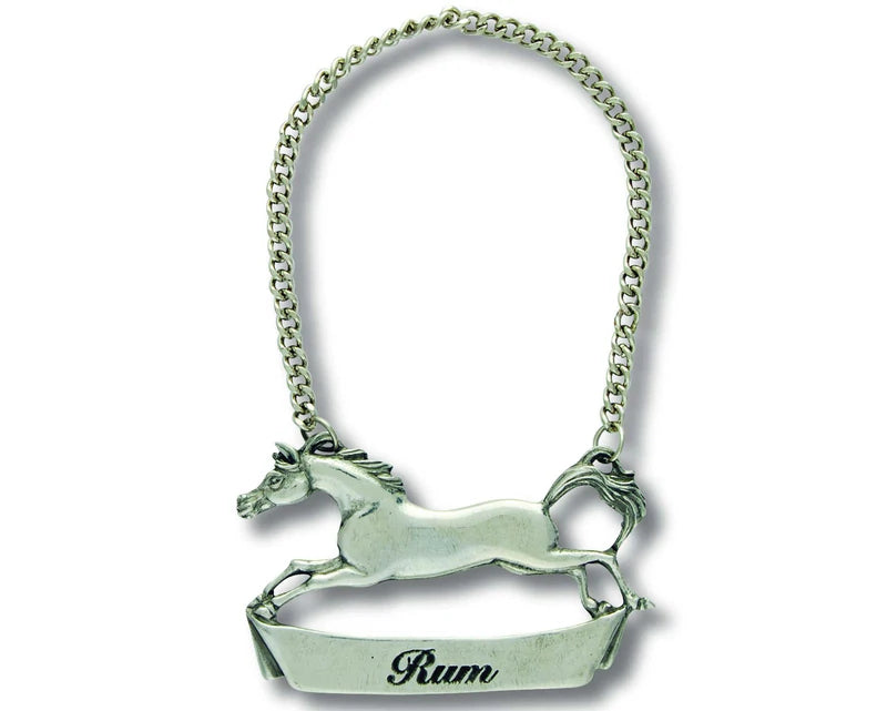 Pewter Galloping Steed Decanter Tags Various