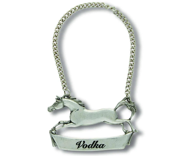 Pewter Galloping Steed Decanter Tags Various