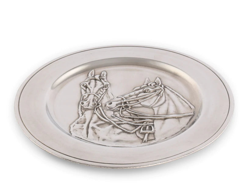 Pewter Thoroughbred Charger Plate