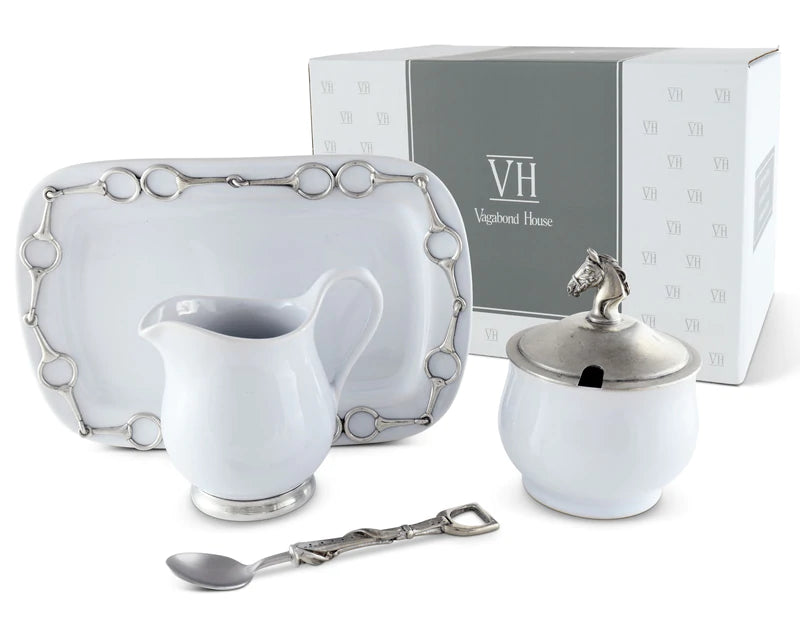 Sugar and Creamer Set Horse Head